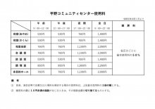 平野コミュニティセンター使用料:画像
